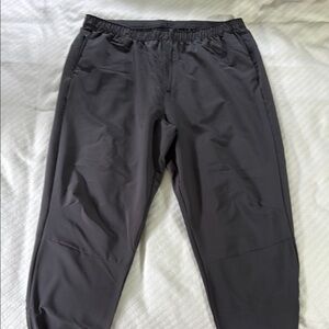 Black Joggers with Elastic Waistband and Tapered Legs
